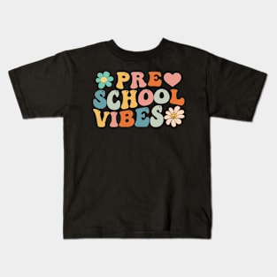 Preschool Vibes - Preschool Team Retro 1st Day of School Kids T-Shirt